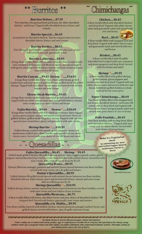 Online Menu Of No Way Jose S Mexican Restaurant China Grove NC