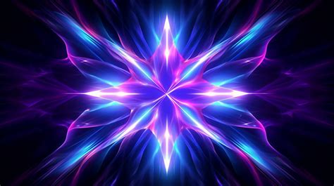 Cool Neon Star Glowing Abstract 4k Uhd Background In Blue And Purple ...