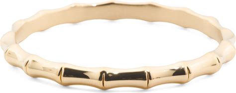 Milor Gold Made In Italy 14k Gold Bamboo Bangle Bracelet Shopstyle