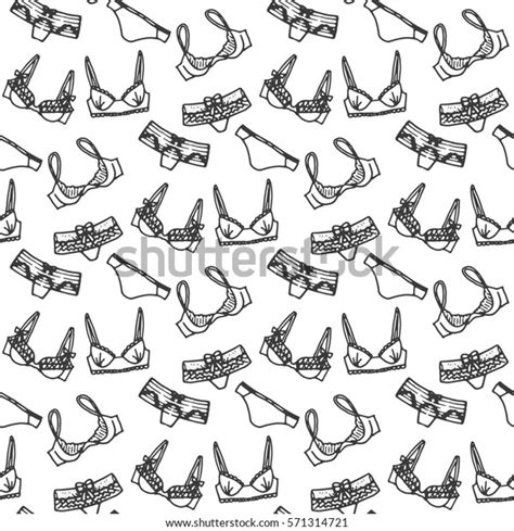 Lingerie Seamless Pattern Underwear Background Design Stock