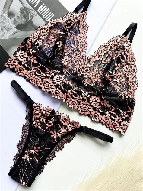 Conjunto Sem Bojo Bicolor Preto Salm O Site Exclusivo De Lingerie