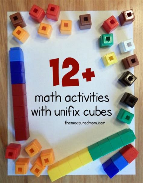 Unifix Cubes Activities Plus Free Printables Unifix Cube Off