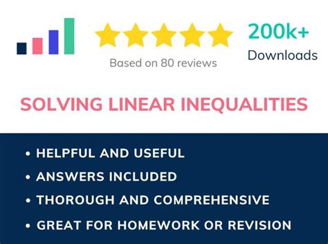 Solving Linear Inequalities Teaching Resources