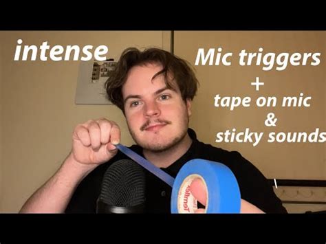 Fast Aggressive Asmr Hand Sounds Mic Triggers Sticky Sounds Tape