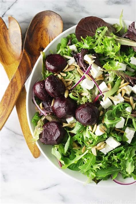 Roasted Baby Beet Salad With Feta Cheese Savor The Best