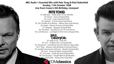 Pete Tong & Paul Oakenfold - Radio 1 Essential Mix - Live from Cream's ...