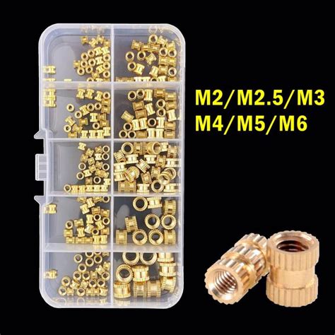 M M M M M M Brass Heat Insert Nut Hot Melt Nutinsert Thread Knurled Double Twill