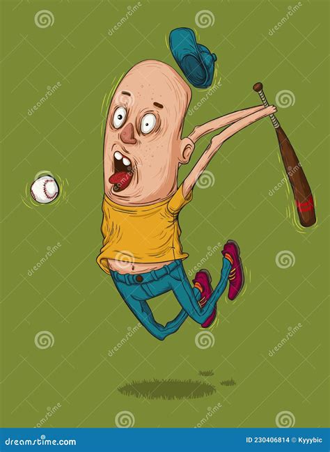 Crazy-looking Teenage Baseball Player Stock Vector - Illustration of