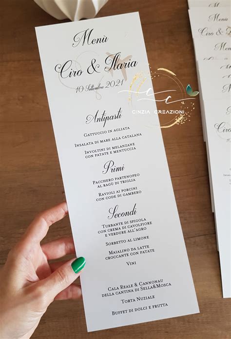 Menu Ristorante Matrimonio Tema Viaggio Cinzia Creazioni