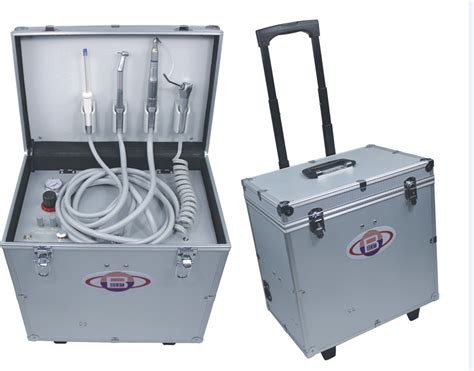 Portable Dental Unit With Air Compressor Suction Inside Trolley Case Bd 402b Dental