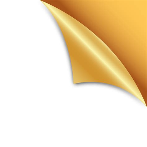 Golden page corner 23359922 PNG