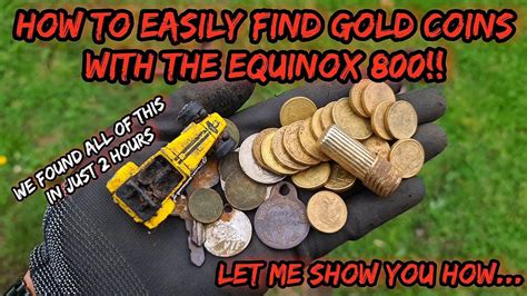 How To Easily Find Gold Coins Minelab Equinox Showing Live Digs