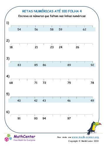 Primeiro Ano Planilhas N Meros De Dois D Gitos Math Center