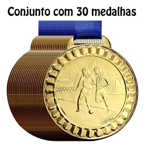 Kit Medalhas Campeonato Futsal Futebol Cm Premia O Cor Sortidas