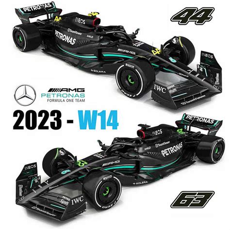 2023 W14 Bburago 143 F1 Racing Mercedes Benz Amg 44 Hamilton 63