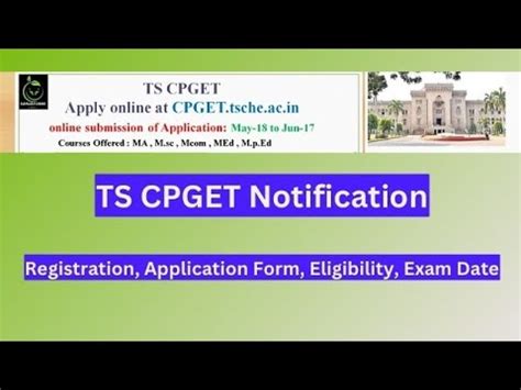 TS CPGET GUIDELINES CPGET Application Process Cpget2024