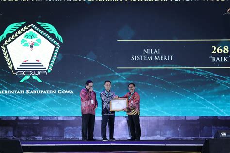 Kasn Beri Penghargaan Anugerah Meritokrasi Untuk Kabupaten Gowa