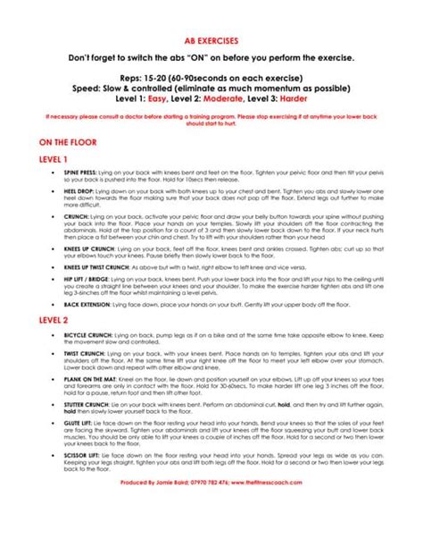 5 Most Effective Abdominal Exercises | PDF