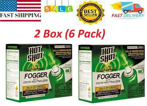 PACK Bed Bug Killer Hot Shot Indoor Fogger With Odor Neutralizer Indoor Fog EBay