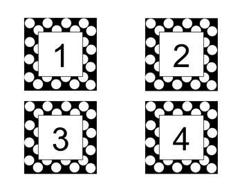 Number Card Printables- Black and White