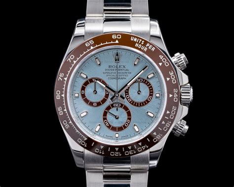 Rolex Daytona Platinum Glacier Blue Brown Ceramic Full