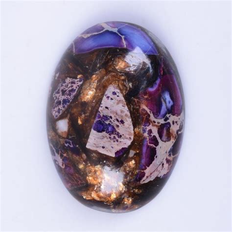 30mm Copper Purple Sea Sediment Jasper Oval Flatback Cab Cabochon Etsy