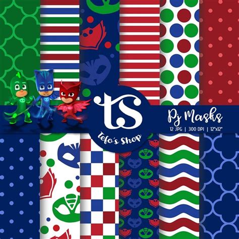 Heroes En Pijamas Pj Masks Papeles Digitales Paper Pack