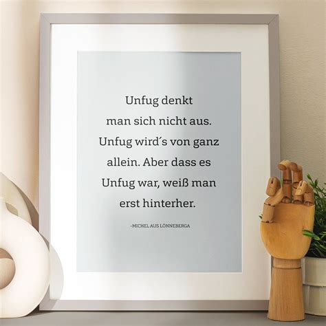 Michel aus Lönneberga Plakat mit Zitat Etsy de