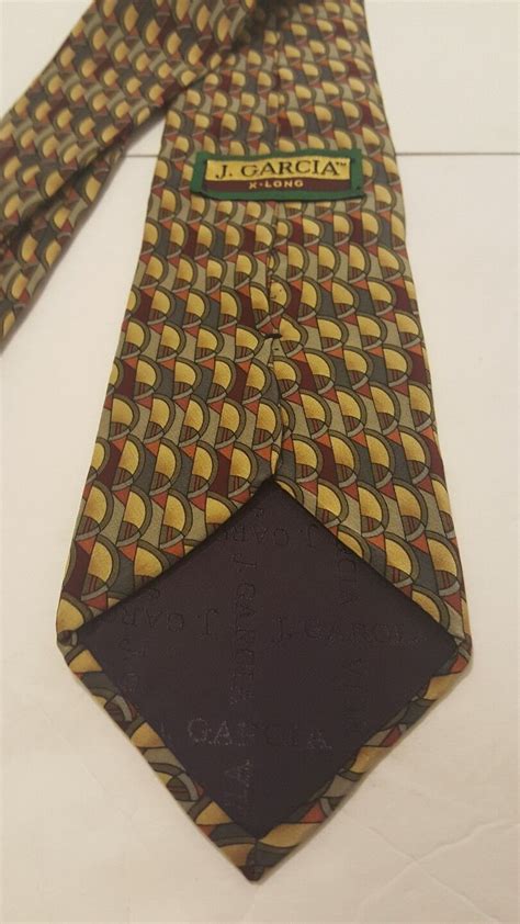 Jerry Garcia Geometric Design Men S Silk Neck Tie Gem