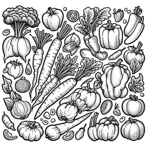 Premium Vector Fresh Vegetables Cartoon Doodle Designs Set Generative