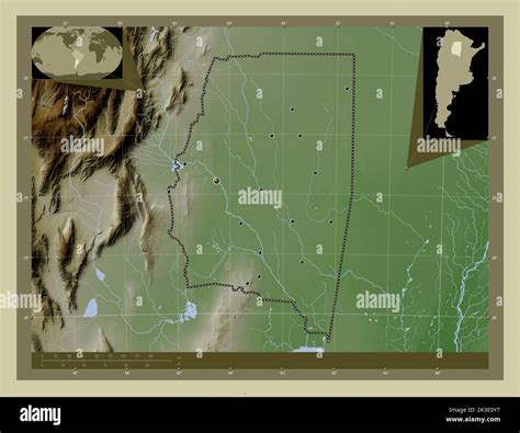 Santiago Del Estero Provincia Argentina Mapa De Altura Coloreado En