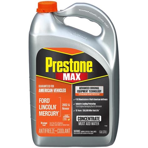 Prestone Max American Vehicles Orange Antifreeze And Coolant Concentrate