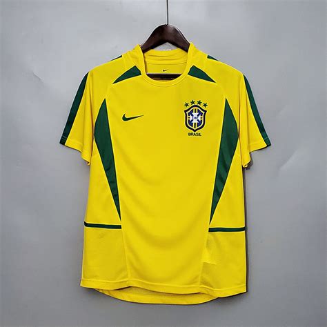 Camisa De Futebol De Alta Qualidade 2002 Brasil I Retrô Escorrega o Preço