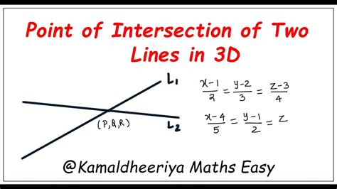 Point Of Intersection Between Two Lines In 3d Design Talk