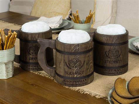 Personalized Beer Steins for Groomsmen Gifts, Engraved Groomsmen Box ...