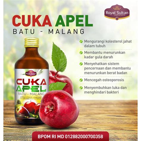 Jual Cuka Apel Batu Malang Royal Sultan 320ml Organic Apple Cider Vinegar Jakarta Timur