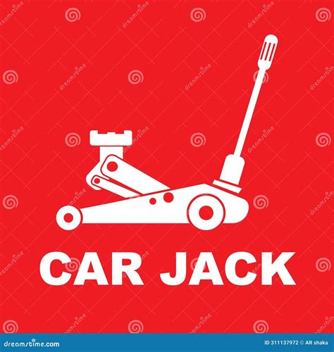 Hydraulic Jack Icon Vector Illustration Design Template Stock Vector