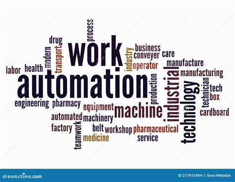 Word Cloud With WORK AUTOMATION Concept Create With Text Only Stock