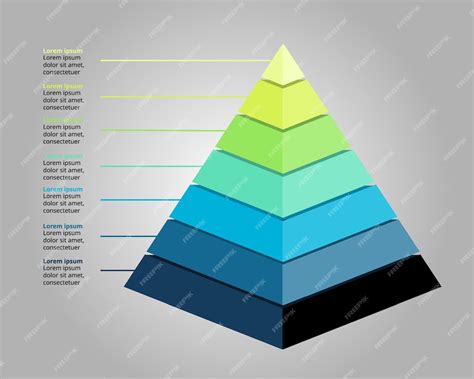 Premium Vector Infographic Pyramid Chart For Business Template For 7