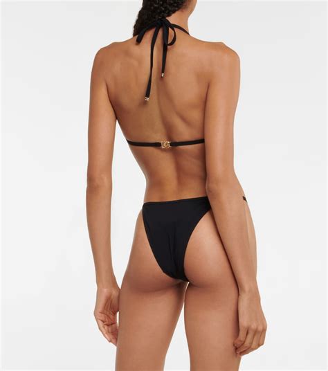 Logo Triangle Bikini In Black Dolce Gabbana Mytheresa