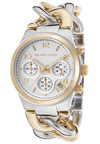 Michael Kors Watches Runway Twist Watch Two Tone Gold Watches Women