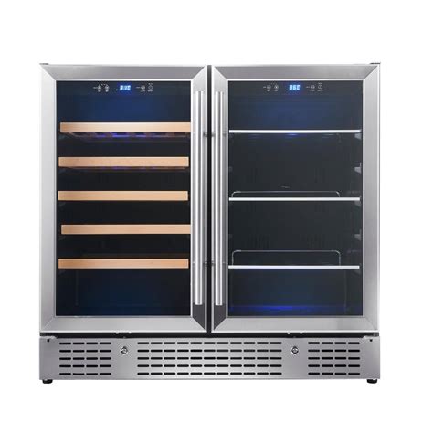 36 Beer And Wine Cooler Combination With Low E Glass Door