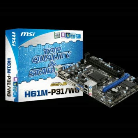 Jual MSI H61M P31/W8 MOTHERBOARD SOCKET LGA 1155 | Shopee Indonesia