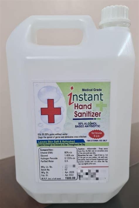 Ethyl Alcohol Hand Sanitizer At Rs 130 Litre Alcohol Based Hand