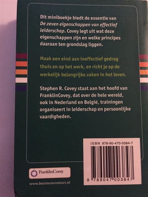 De Zeven Eigenschappen Van Effectief Leiderschap Stephen R Covey