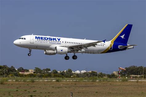 Medsky Airbus After A Short Flight Editorial Photo Image Of Airport