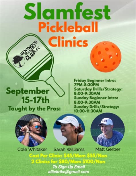 Pickleball Tournament Flyer Postermywall