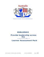 BSBLDR602 Learner Assessment Pack Docx 2 Files Merged Pdf BSBLDR602