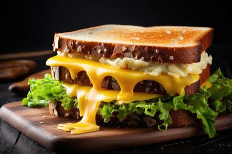 Premium AI Image | Sandwich with butter and cheese