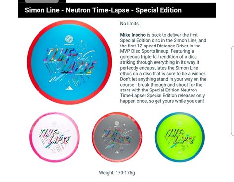 Pre Order Simon Line Special Edition Time Lapse